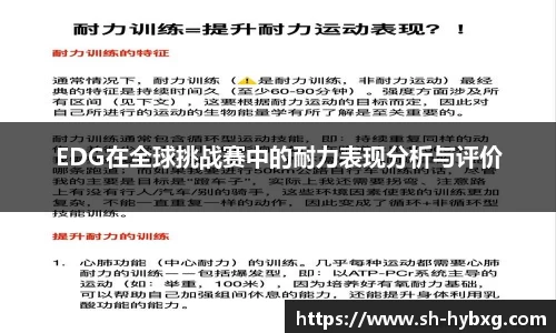 EDG在全球挑战赛中的耐力表现分析与评价