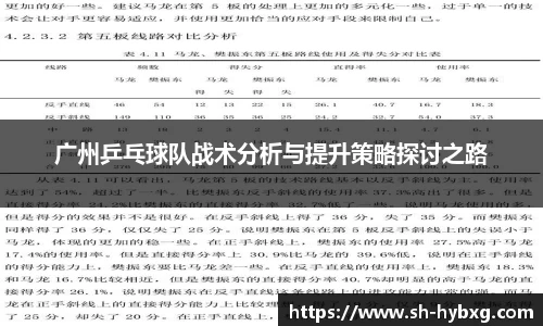 广州乒乓球队战术分析与提升策略探讨之路