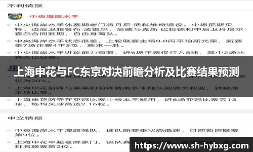 上海申花与FC东京对决前瞻分析及比赛结果预测